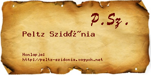 Peltz Szidónia névjegykártya